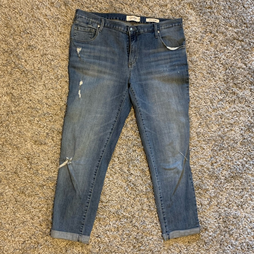 Jessica Simpson Monroe Boyfriend Capri Jeans